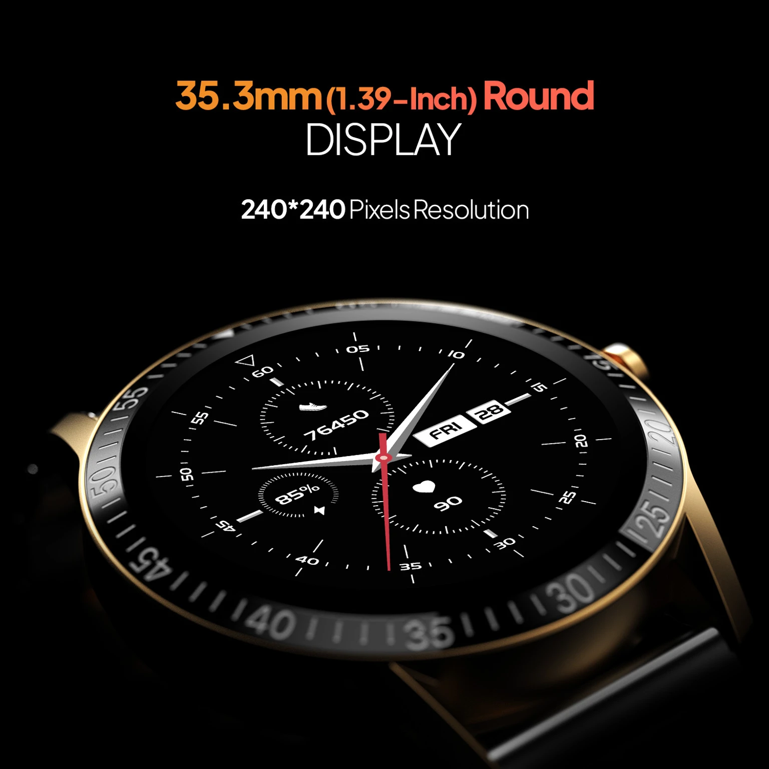 Fire-Boltt Talk 35.3mm (1.39) Bluetooth Calling with SpO2, Metal Body & Luxury Design Smartwatch (Beige Wave Strap, Free Size)