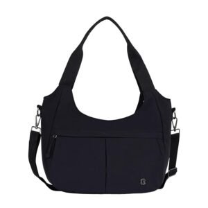 Women's Nylon Shoulder Bag, Water Resistant Lightweight Shoulder Purse with Adjustable Crossbody Strap, Large Capacity Multi Pocket Hobo Handbag for Office, Work, Travel, Shopping