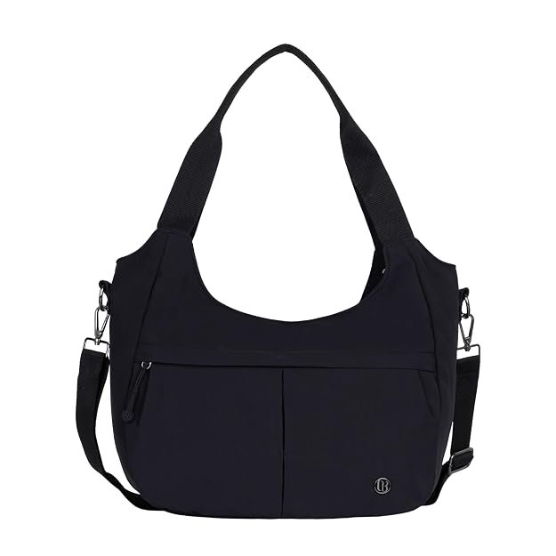 Women's Nylon Shoulder Bag, Water Resistant Lightweight Shoulder Purse with Adjustable Crossbody Strap, Large Capacity Multi Pocket Hobo Handbag for Office, Work, Travel, Shopping