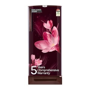 odrej 185 L 5 Star 5 Years Comprehensive Warrant | Advanced Capillary Technology| Toughened Glass Shelves | Direct Cool Single Door Refrigerator (2026 Model, RD 195EN TAI MY WN, Mystic Wine)