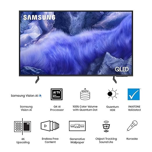 Samsung 163 cm (65 inches) Vision AI 4K Ultra HD Smart QLED TV QA65QEF1AULXL