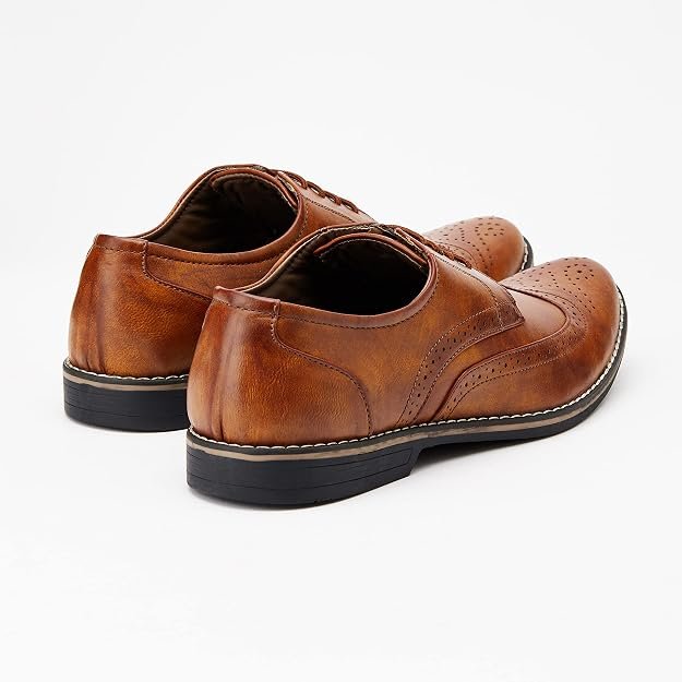 Centrino Men's Formal Shoes | Lace-up Oxford Shoe with Solid Design | Stylish Design with Comfortable Fit| Provide Comfort & Stylish (1421)